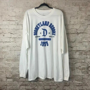 Disneyland Resort Men's 3XL Long Sleeve T Tee Shirt White Blue Gray Graphic 1955